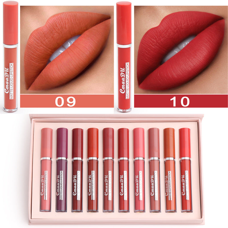 Matte lipstick application