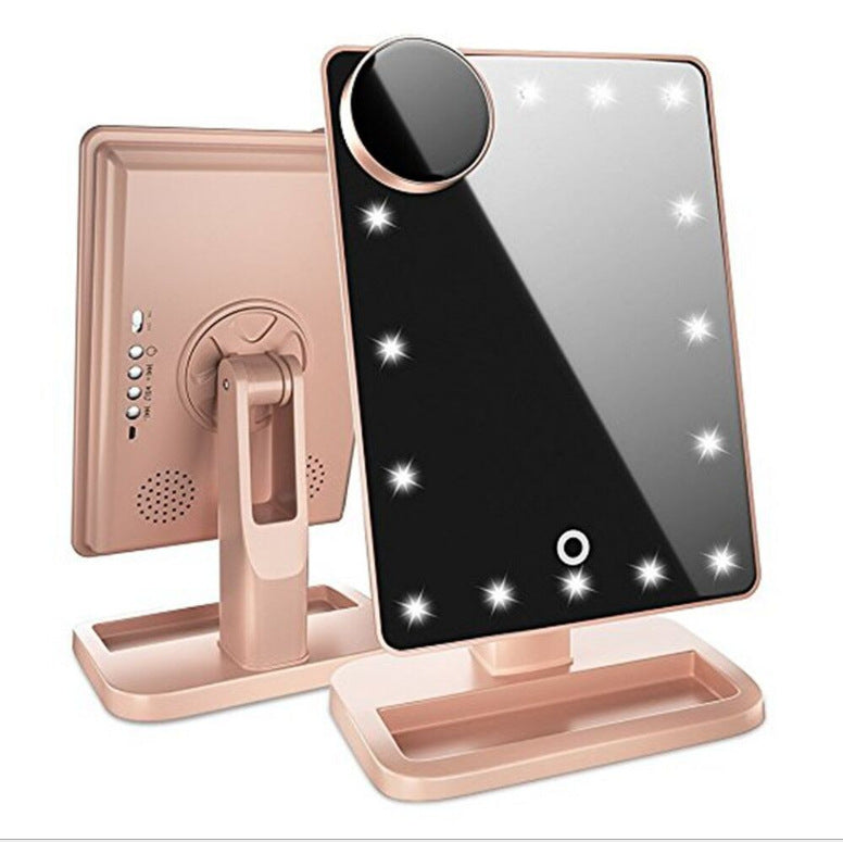 LED makeup mirror with Bluetooth speaker