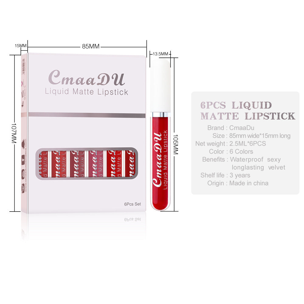 Matte lipstick set application
